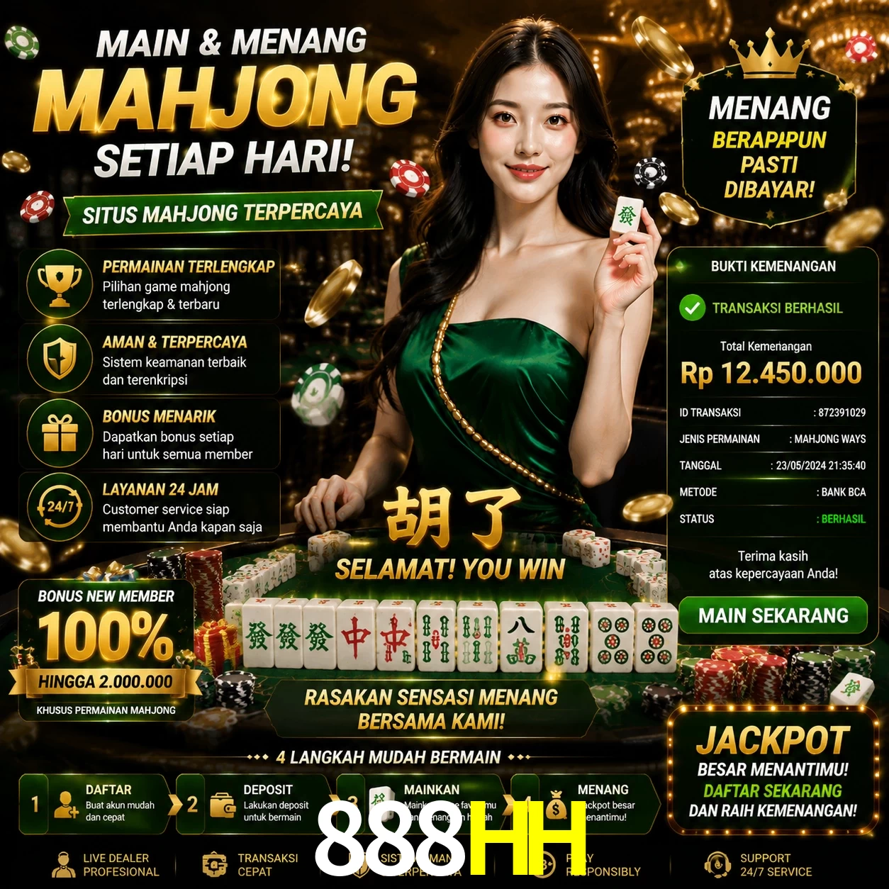 Ganhar e sacar na 888HH